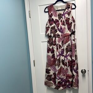 Gorman Purple and Brown Fit and Flare Midi Dress